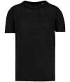 SP320 Spasso Crew Neck Linen T-Shirt Black colour image